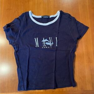 Blue Brandy Melville Baby Tee, size small